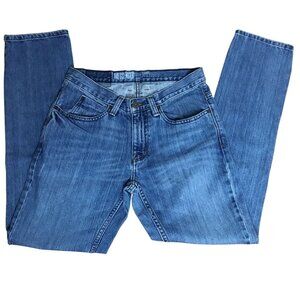 VTG FREE WORLD Low Rise Skinny Y2K Grunge Washed Denim Jeans Womens Mens 30 x 30